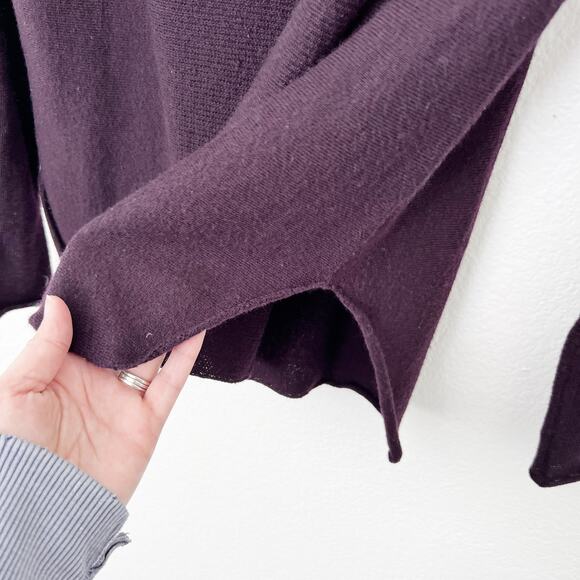 [Vince] Purple Cashmere Wool Blend Pullover Round Neck Slouchy Sweater Size XS - Picture 8 of 11